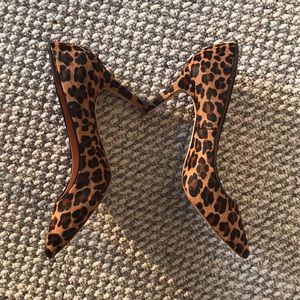 Leopard pumps heels J CREW